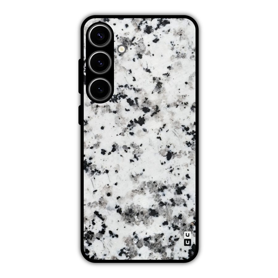 Charcoal Spots Marble Metal Back Case for Galaxy S24 Plus