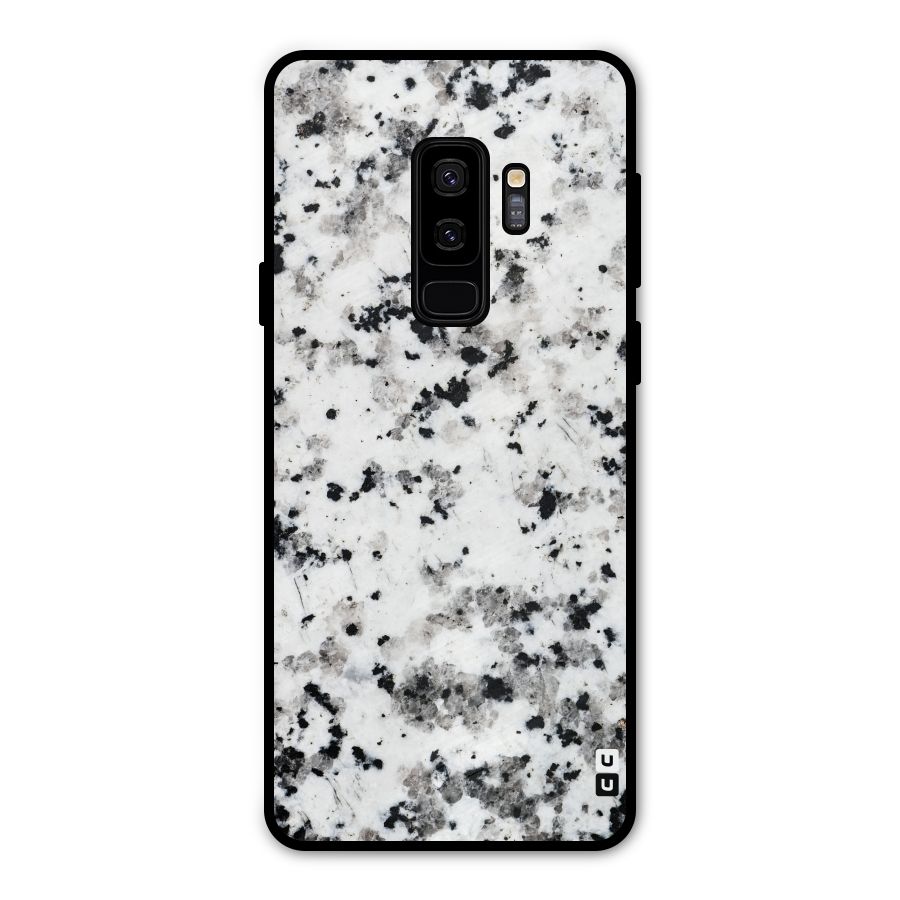 Charcoal Spots Marble Metal Back Case for Galaxy S9 Plus