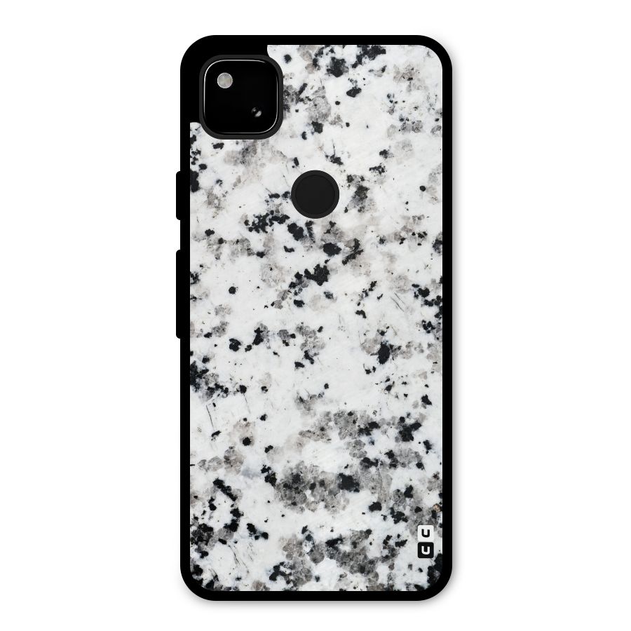 Charcoal Spots Marble Metal Back Case for Google Pixel 4a