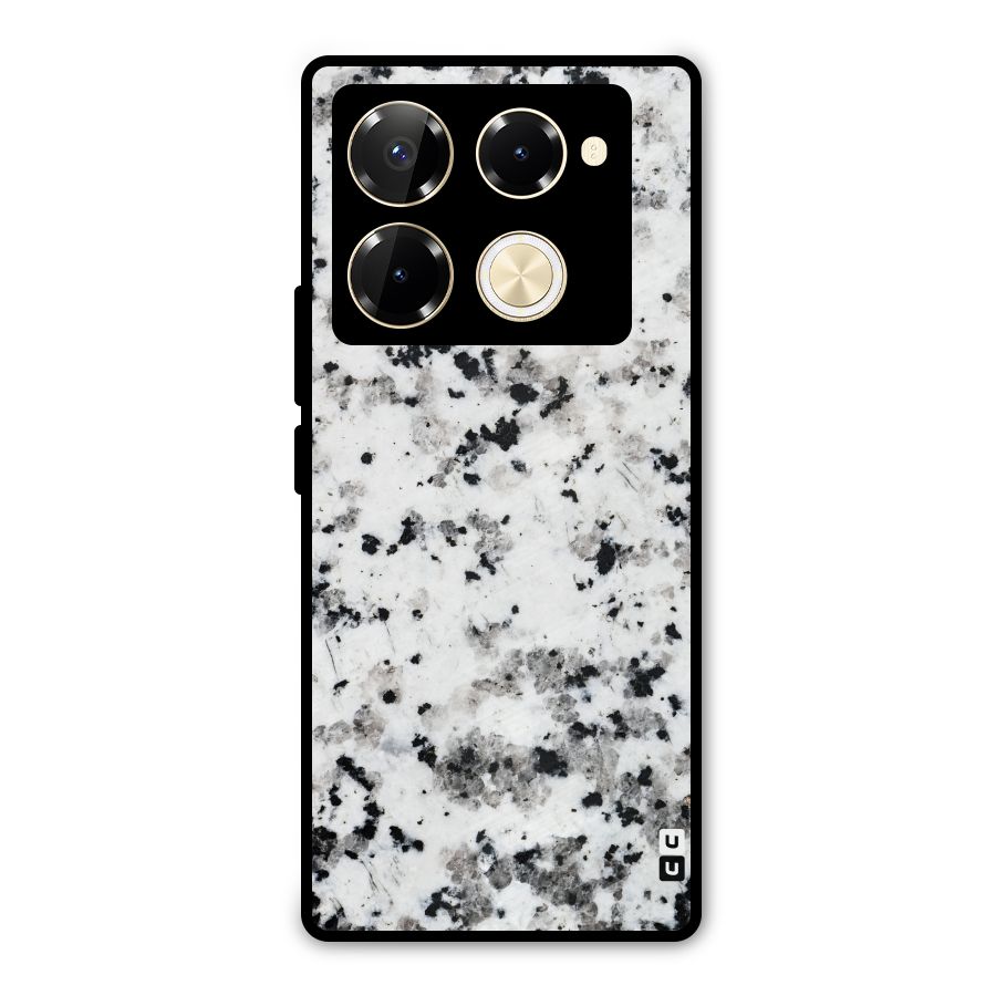 Charcoal Spots Marble Metal Back Case for Infinix Note 40 Pro