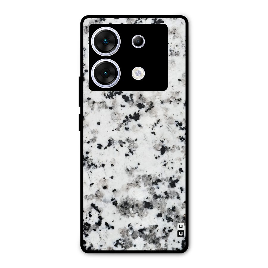 Charcoal Spots Marble Metal Back Case for Infinix Zero 30 5G