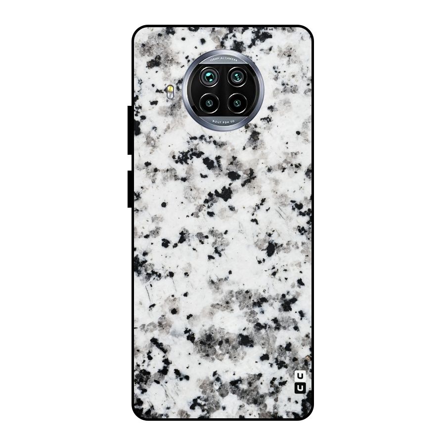 Charcoal Spots Marble Metal Back Case for Mi 10i