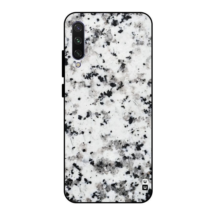 Charcoal Spots Marble Metal Back Case for Mi A3
