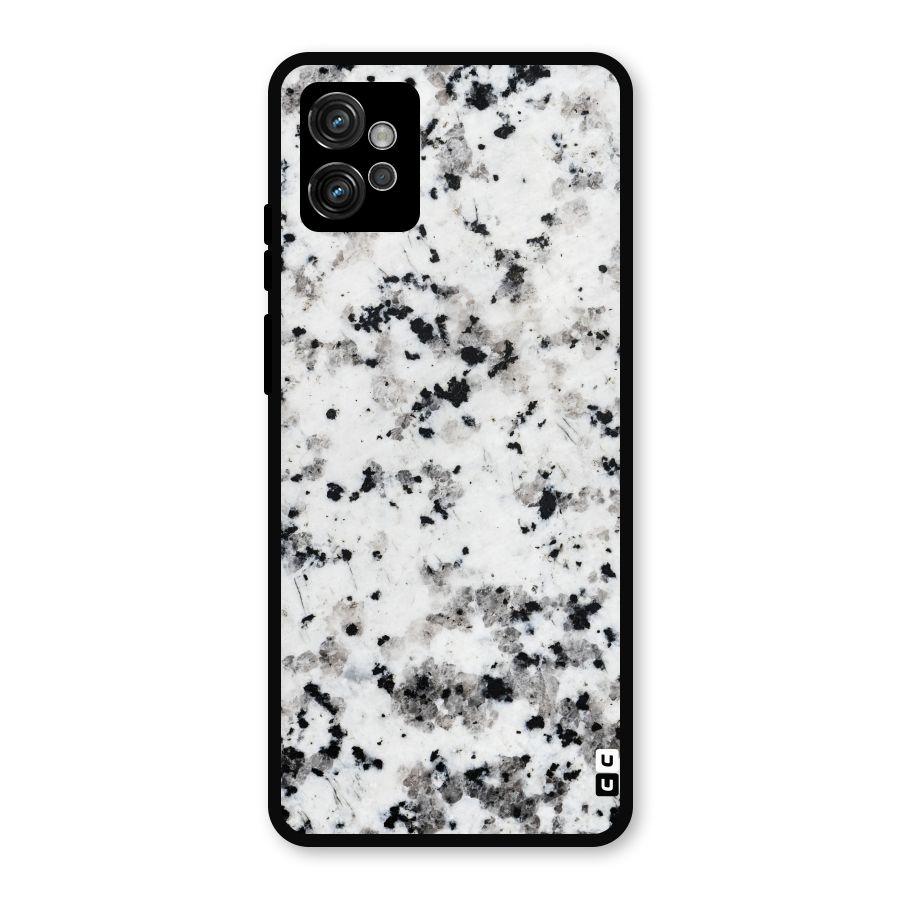 Charcoal Spots Marble Metal Back Case for Moto G32