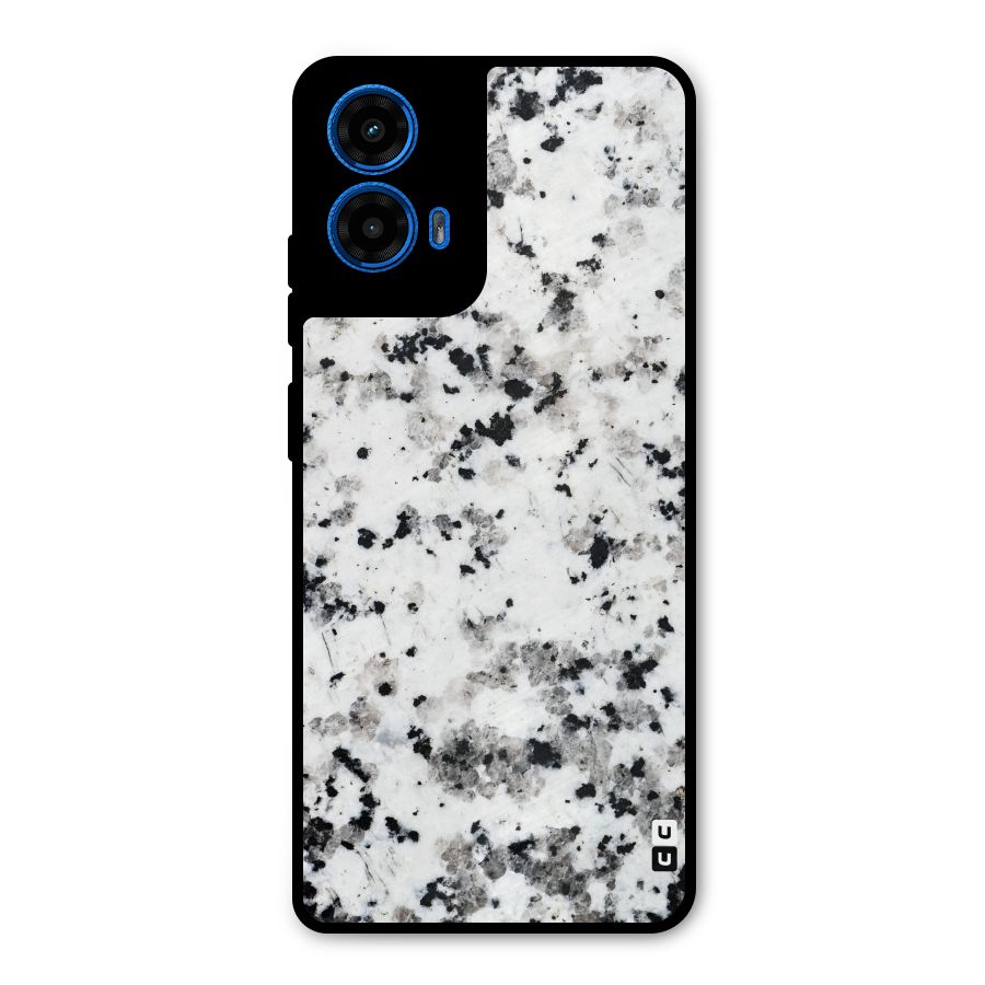 Charcoal Spots Marble Metal Back Case for Moto G45