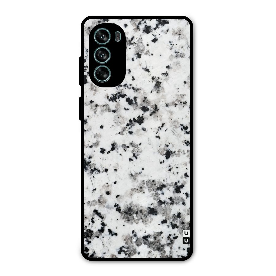 Charcoal Spots Marble Metal Back Case for Moto G62