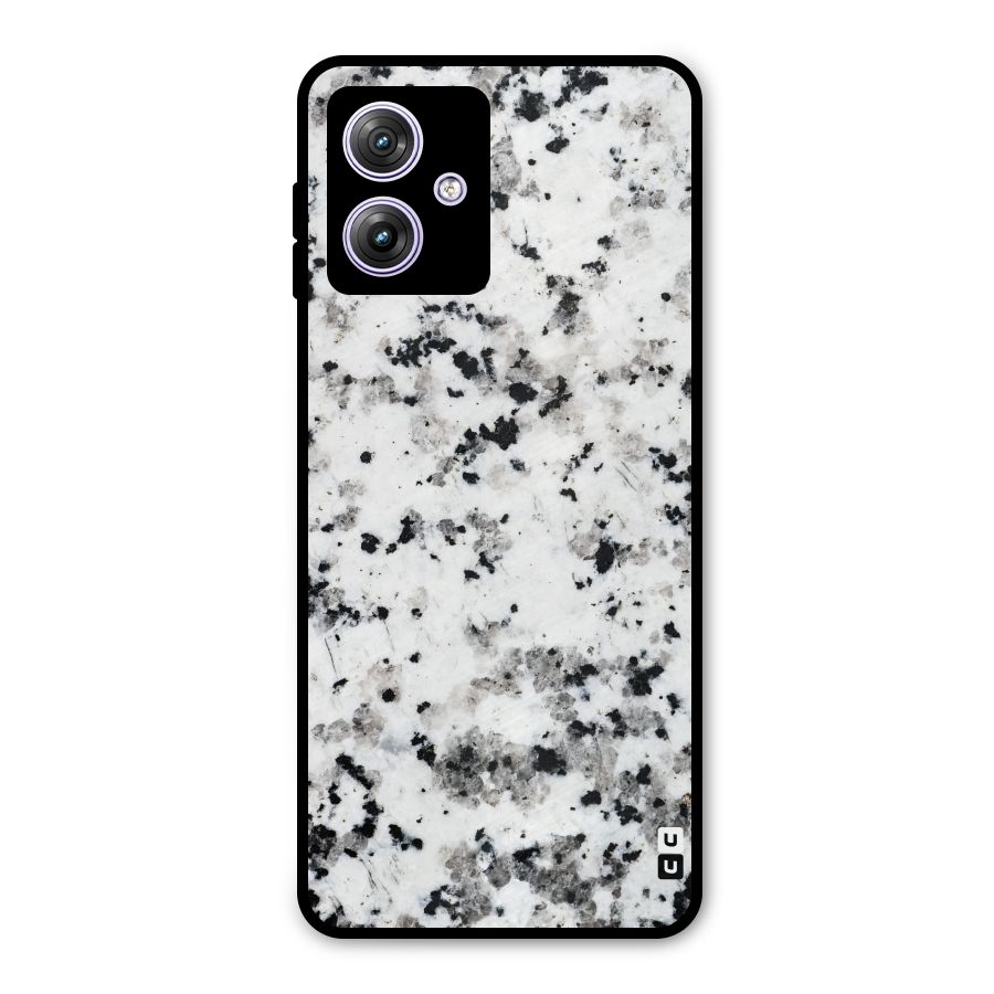 Charcoal Spots Marble Metal Back Case for Moto G64