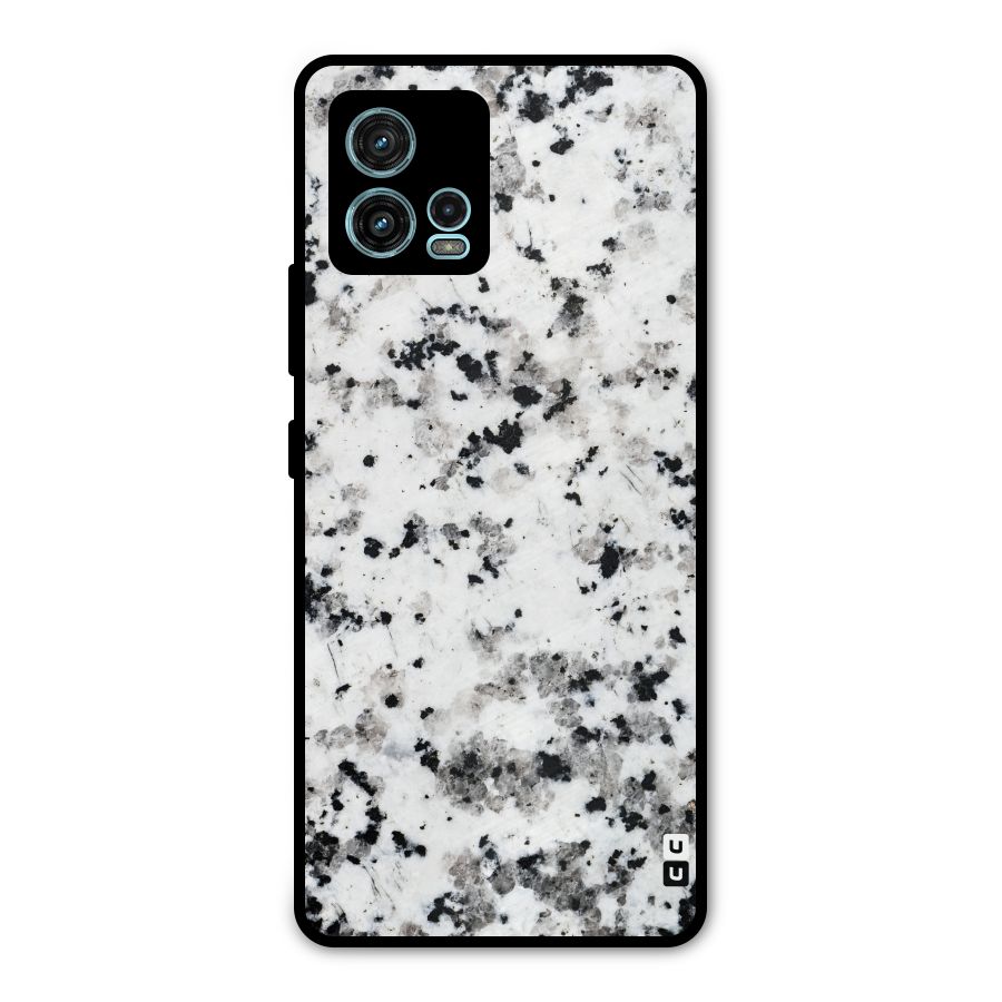 Charcoal Spots Marble Metal Back Case for Moto G72