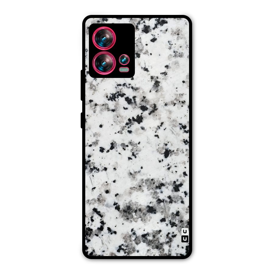 Charcoal Spots Marble Metal Back Case for Motorola Edge 30 Fusion