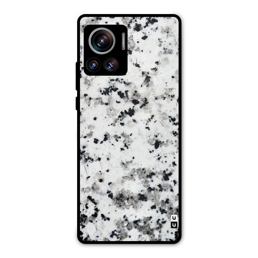 Charcoal Spots Marble Metal Back Case for Motorola Edge 30 Ultra