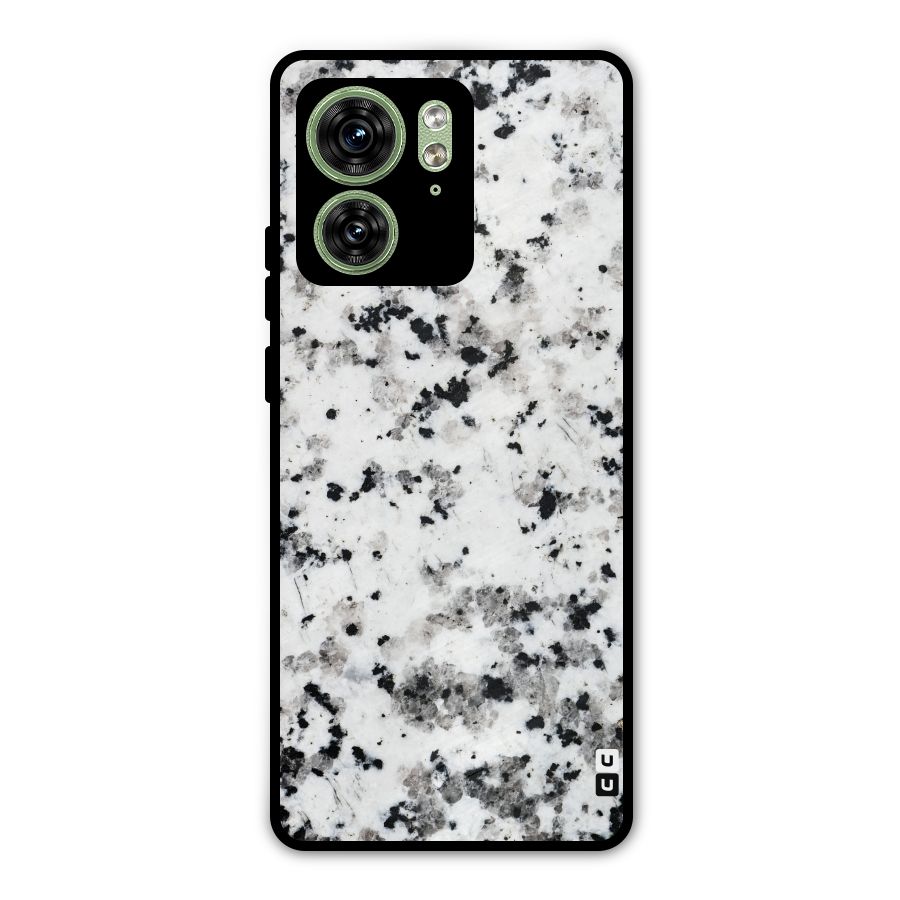 Charcoal Spots Marble Metal Back Case for Motorola Edge 40 5G