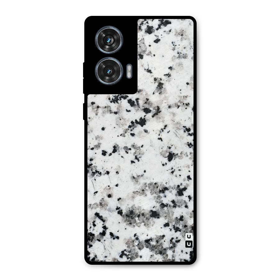 Charcoal Spots Marble Metal Back Case for Motorola Edge 50 Fusion
