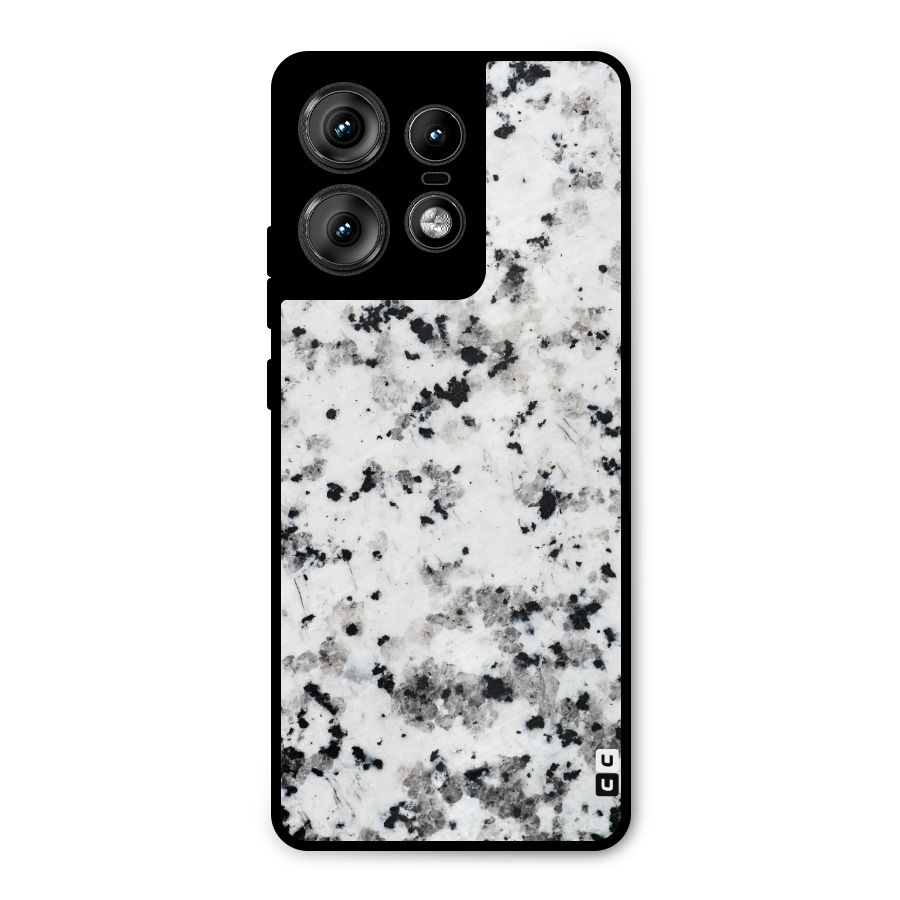 Charcoal Spots Marble Metal Back Case for Motorola Edge 50 Pro