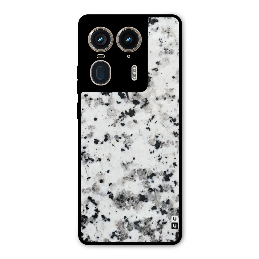 Charcoal Spots Marble Metal Back Case for Motorola Edge 50 Ultra