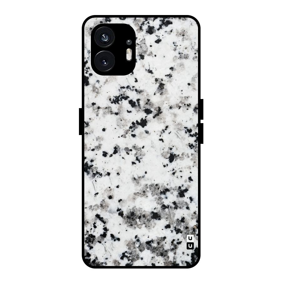 Charcoal Spots Marble Metal Back Case for Nothing Phone 2