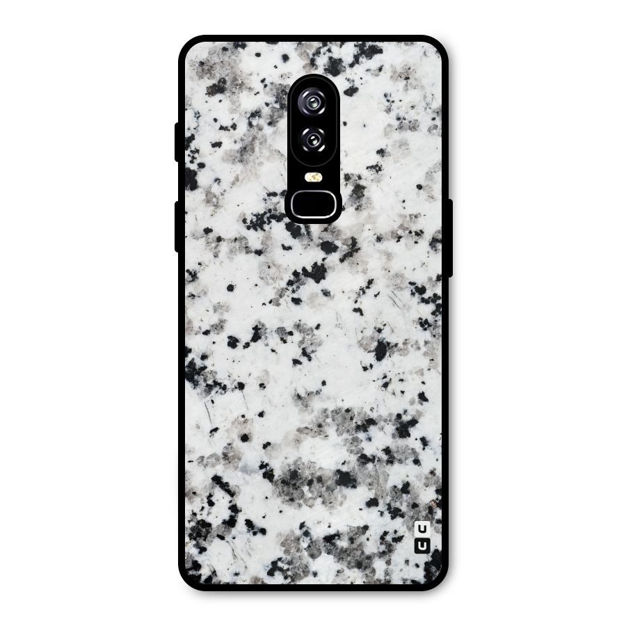 Charcoal Spots Marble Metal Back Case for OnePlus 6