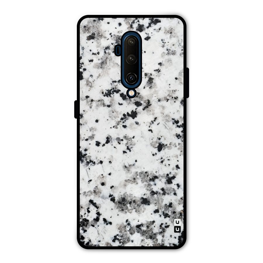 Charcoal Spots Marble Metal Back Case for OnePlus 7T Pro