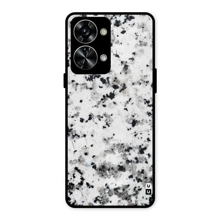 Charcoal Spots Marble Metal Back Case for OnePlus Nord 2T
