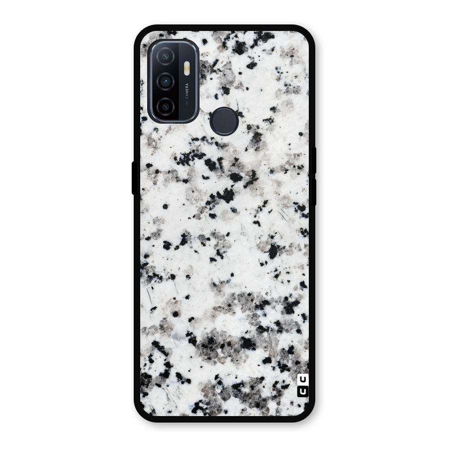 Charcoal Spots Marble Metal Back Case for Oppo A53