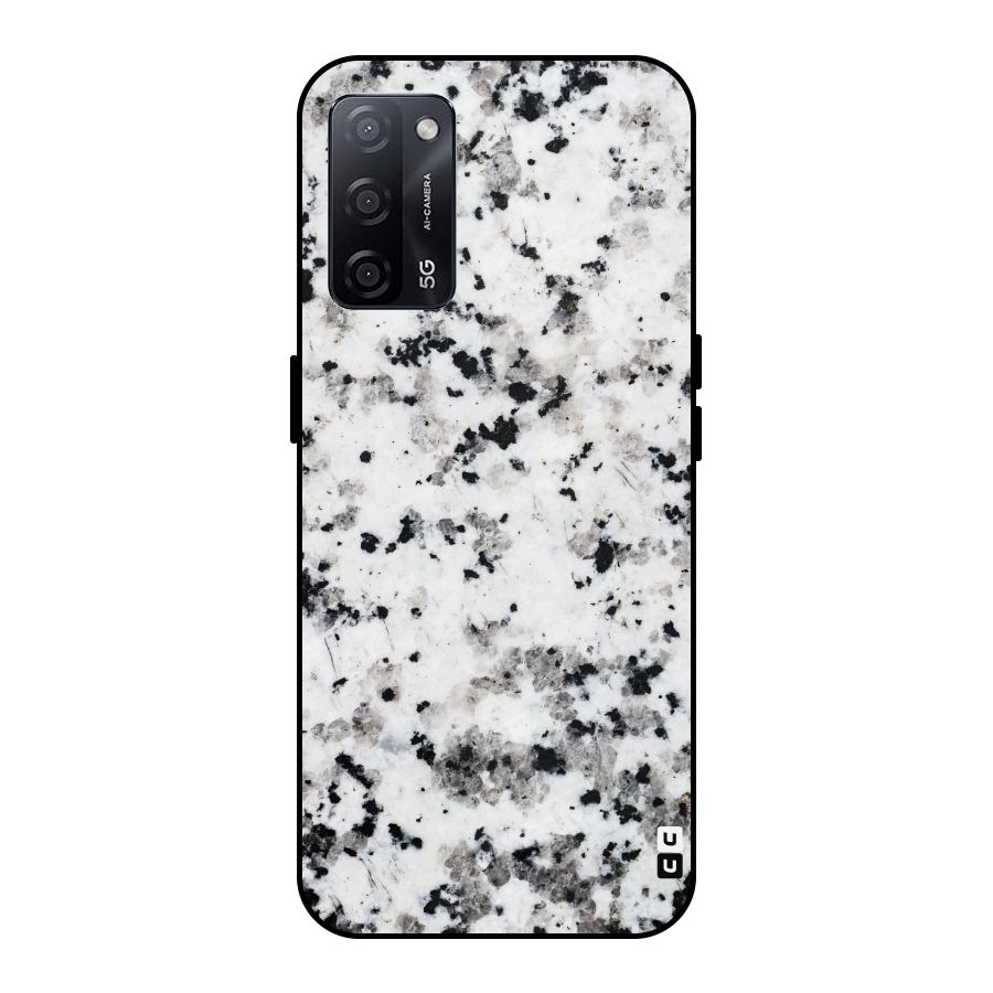 Charcoal Spots Marble Metal Back Case for Oppo A53s 5G