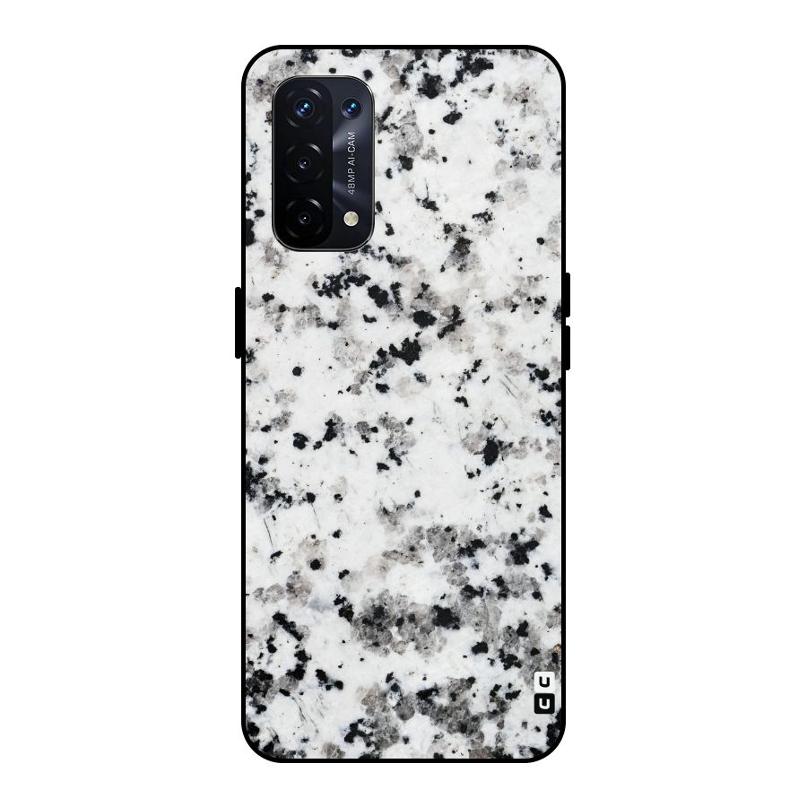 Charcoal Spots Marble Metal Back Case for Oppo A74 5G