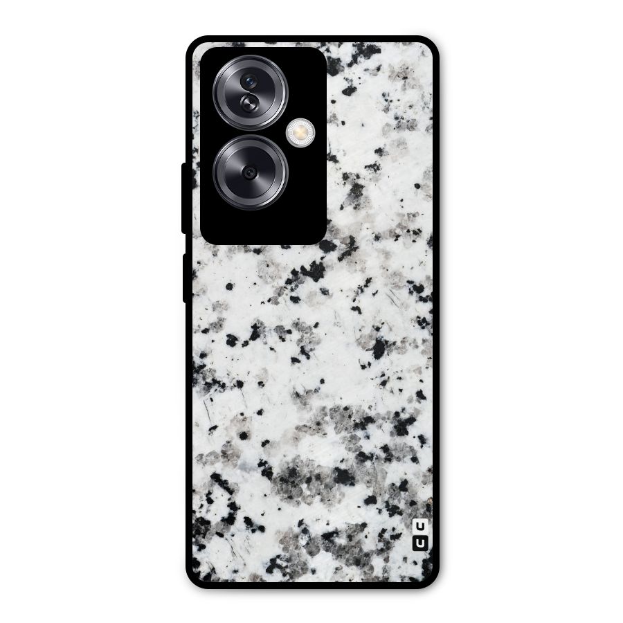 Charcoal Spots Marble Metal Back Case for Oppo A79 5G