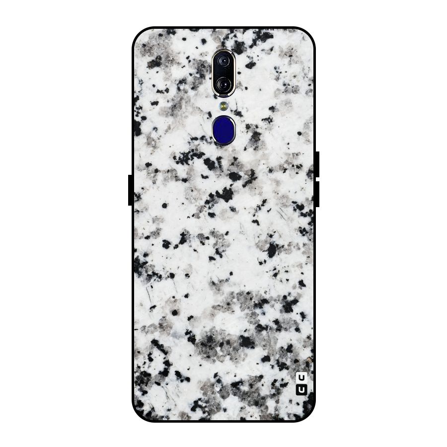 Charcoal Spots Marble Metal Back Case for Oppo F11