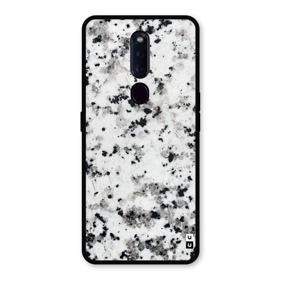 Charcoal Spots Marble Metal Back Case for Oppo F11 Pro