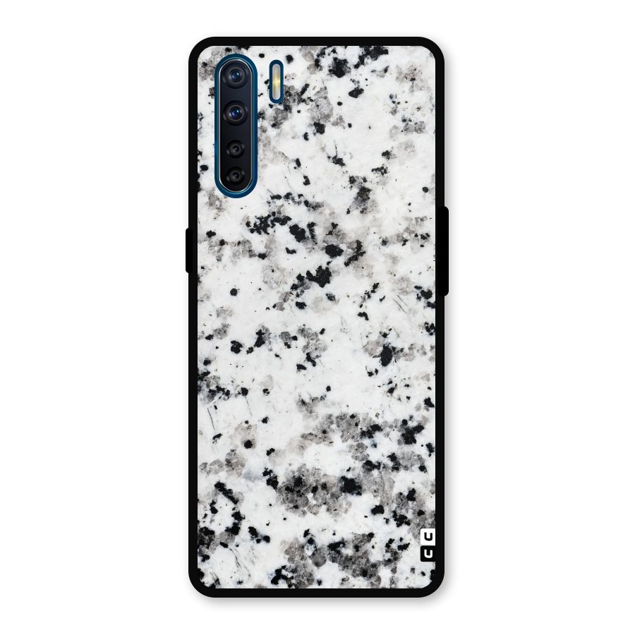 Charcoal Spots Marble Metal Back Case for Oppo F15