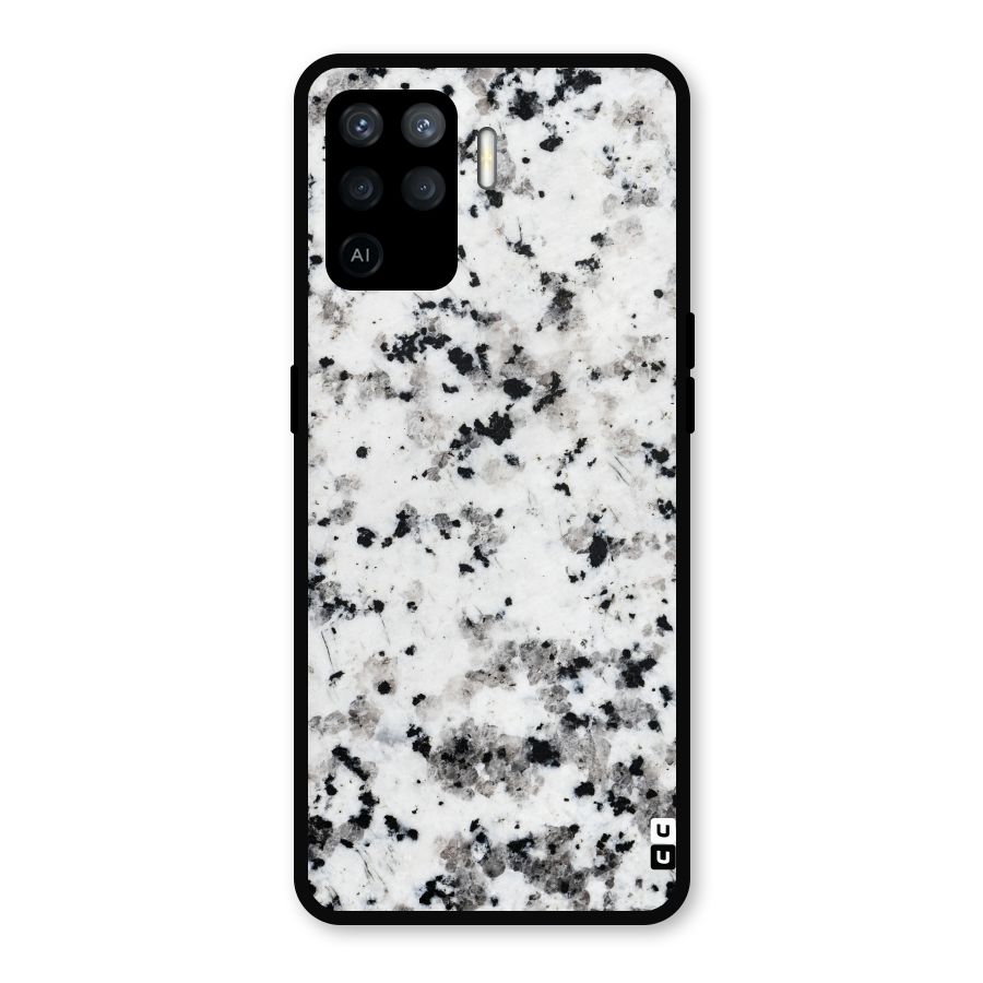 Charcoal Spots Marble Metal Back Case for Oppo F19 Pro
