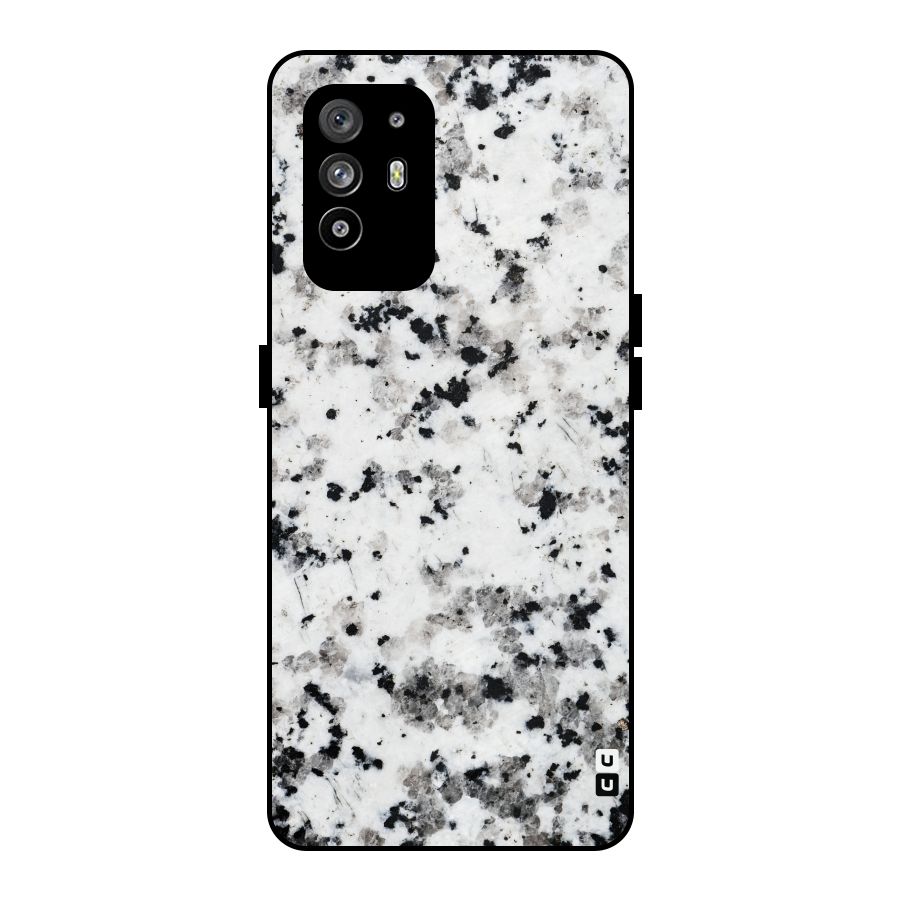 Charcoal Spots Marble Metal Back Case for Oppo F19 Pro Plus 5G