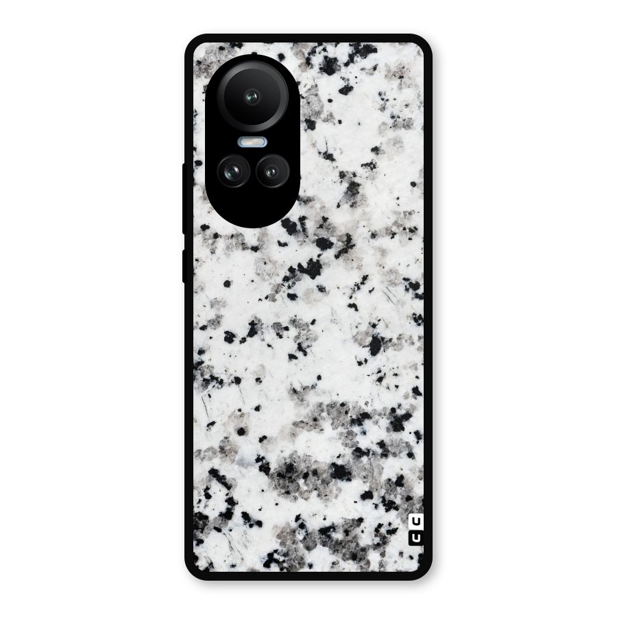 Charcoal Spots Marble Metal Back Case for Oppo Reno10