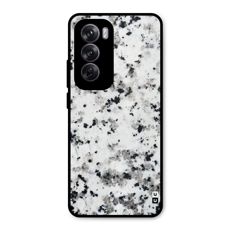 Charcoal Spots Marble Metal Back Case for Oppo Reno12 Pro