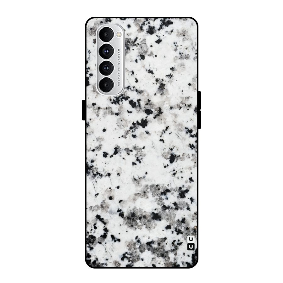 Charcoal Spots Marble Metal Back Case for Oppo Reno4 Pro