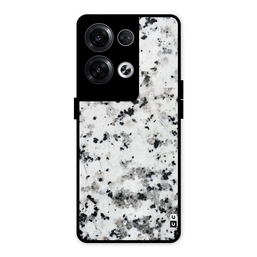 Charcoal Spots Marble Metal Back Case for Oppo Reno8 Pro 5G
