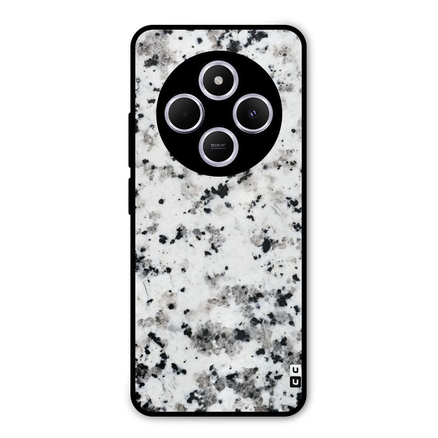 Charcoal Spots Marble Metal Back Case for Poco C75 5G