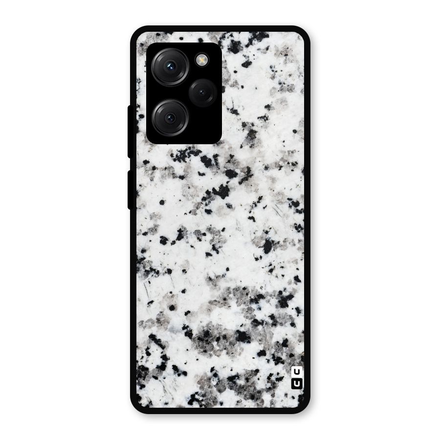 Charcoal Spots Marble Metal Back Case for Poco X5 Pro