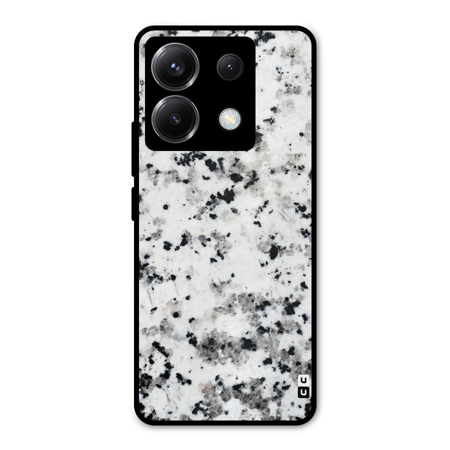 Charcoal Spots Marble Metal Back Case for Poco X6
