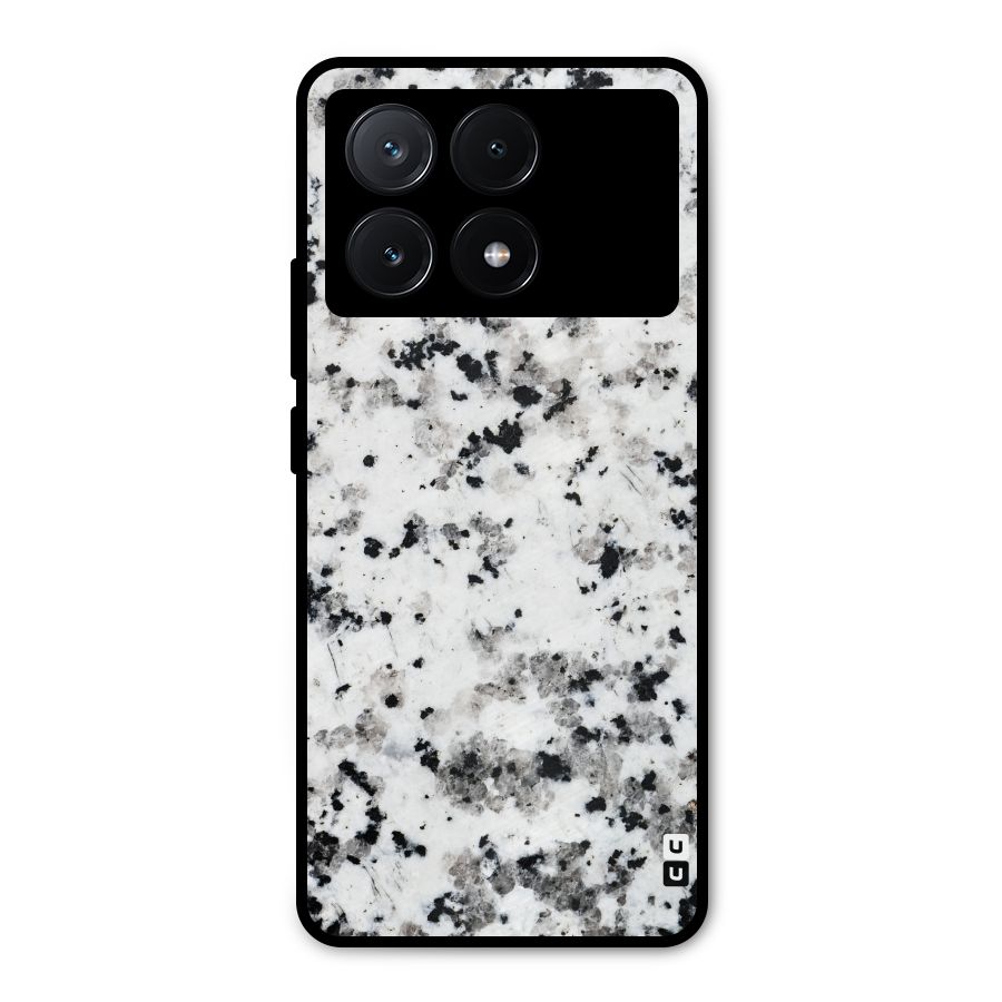Charcoal Spots Marble Metal Back Case for Poco X6 Pro