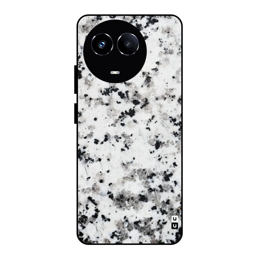 Charcoal Spots Marble Metal Back Case for Realme 11X