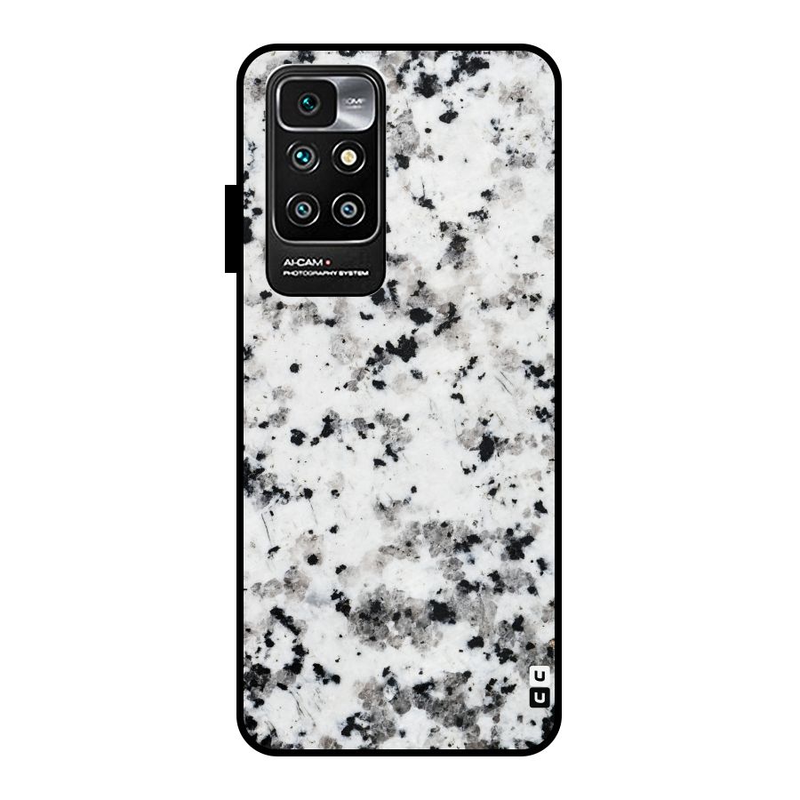 Charcoal Spots Marble Metal Back Case for Redmi 10 Prime