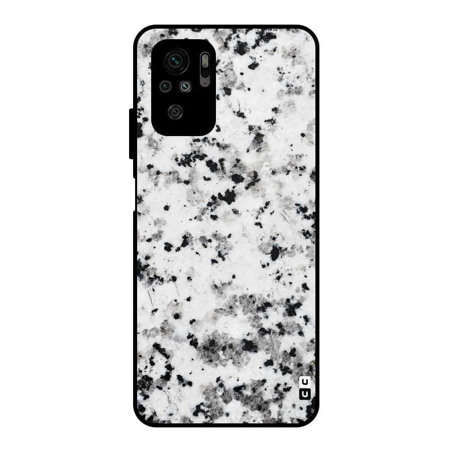 Charcoal Spots Marble Metal Back Case for Redmi Note 10S