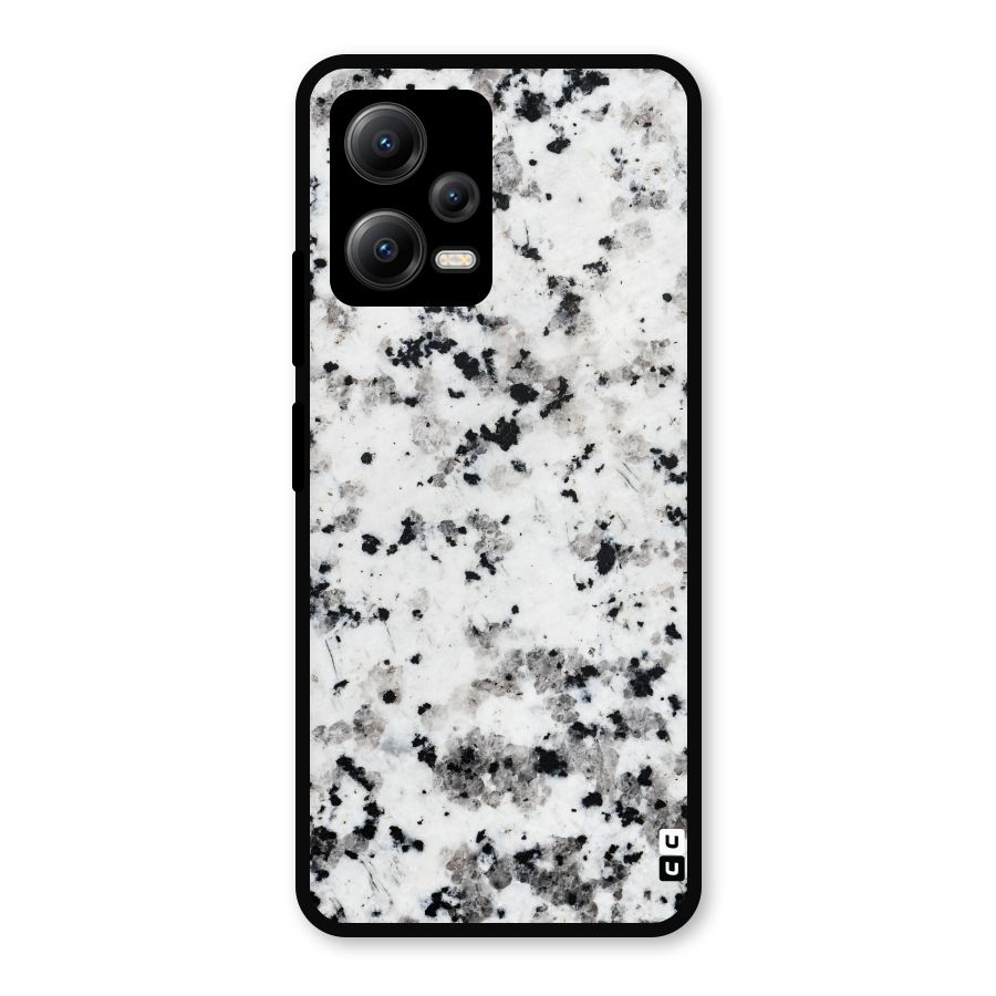 Charcoal Spots Marble Metal Back Case for Redmi Note 12 5G