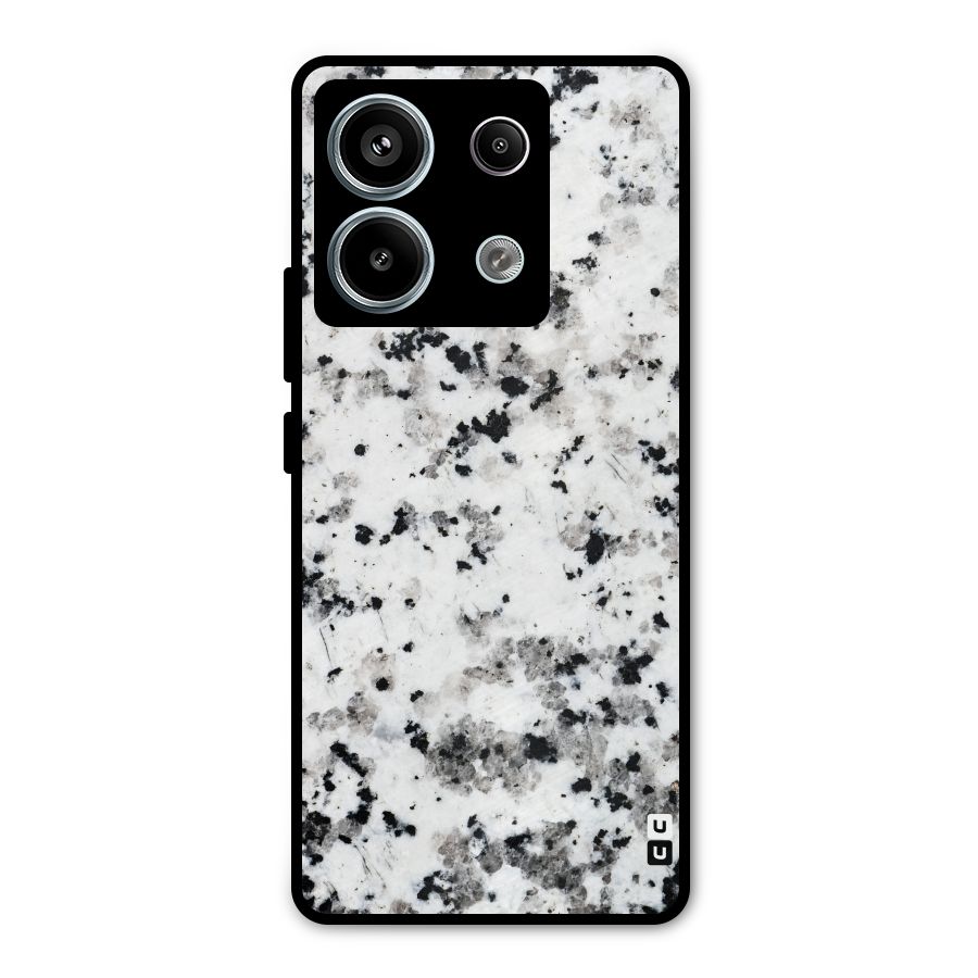 Charcoal Spots Marble Metal Back Case for Redmi Note 13 Pro 5G