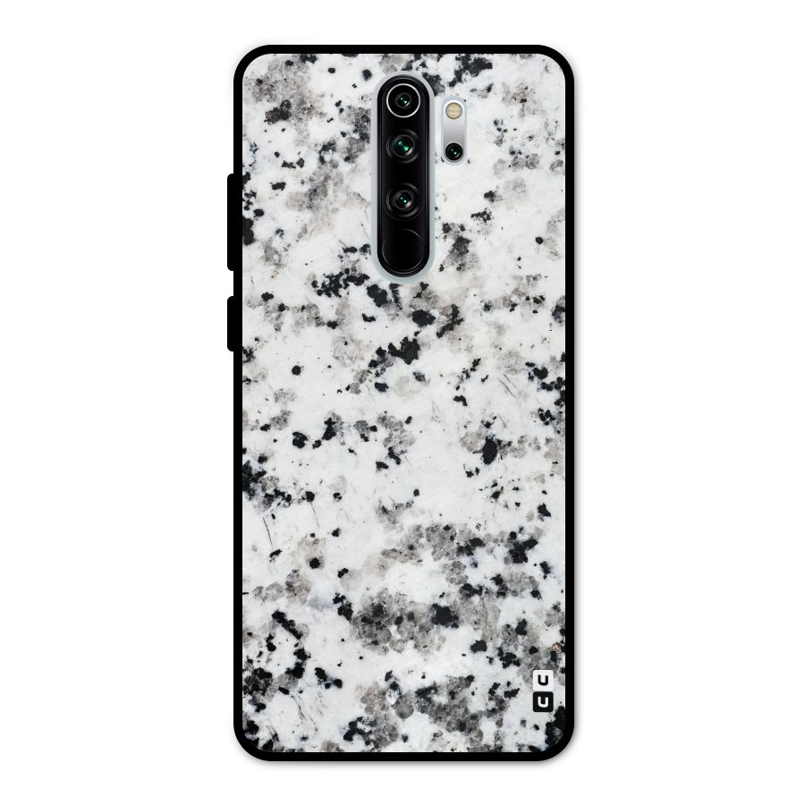 Charcoal Spots Marble Metal Back Case for Redmi Note 8 Pro
