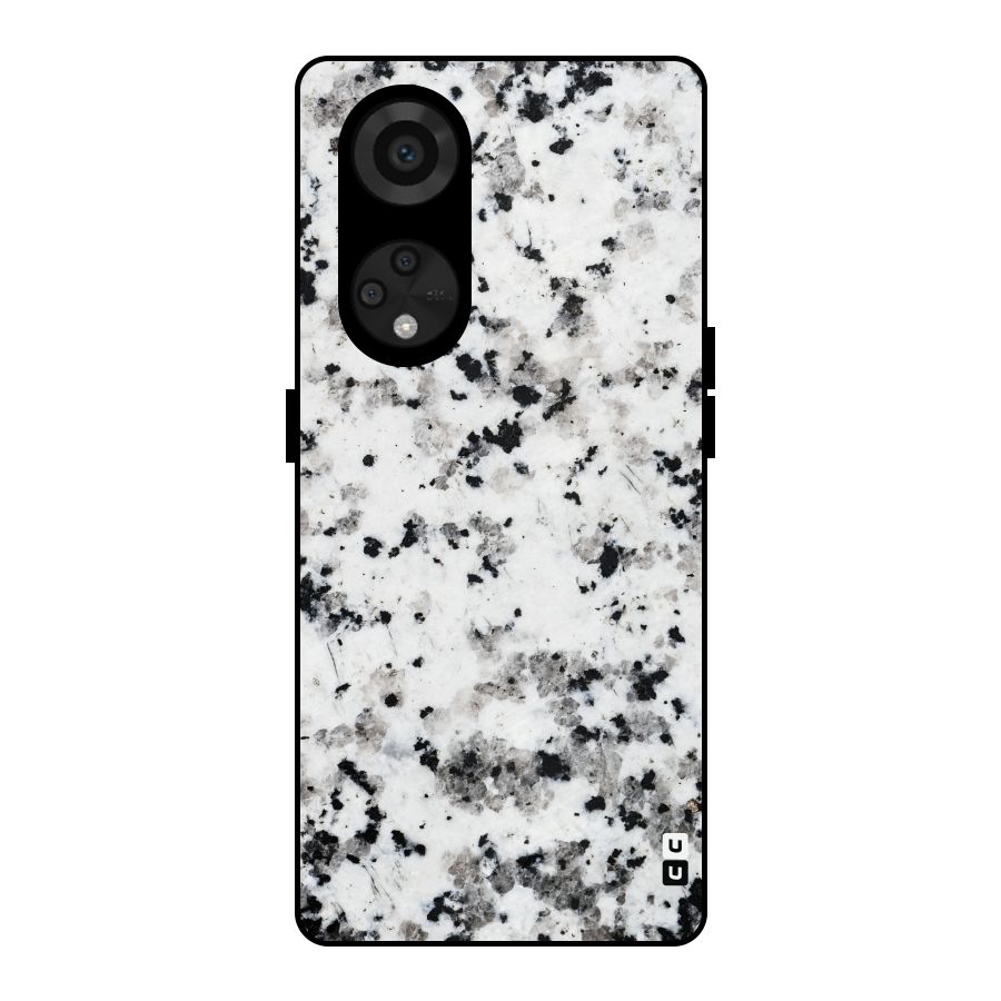 Charcoal Spots Marble Metal Back Case for Reno8 T 5G