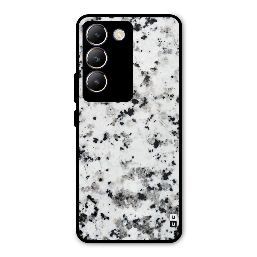 Charcoal Spots Marble Metal Back Case for Vivo T3 5G