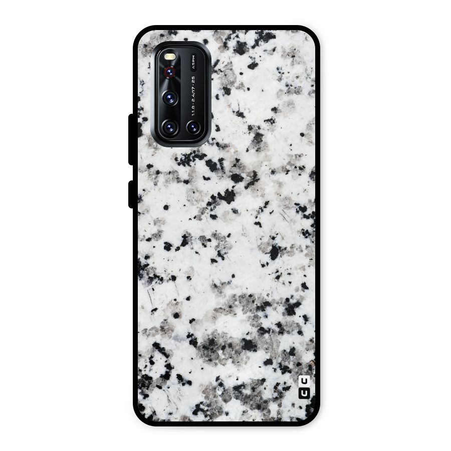 Charcoal Spots Marble Metal Back Case for Vivo V19