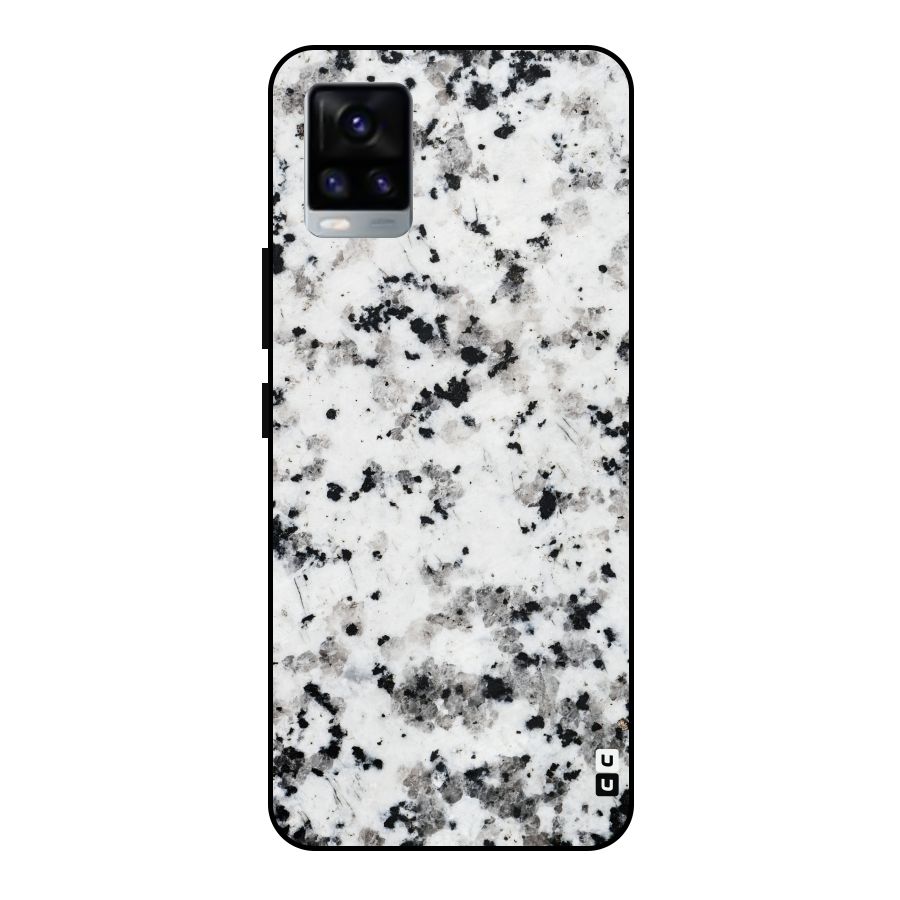 Charcoal Spots Marble Metal Back Case for Vivo V20 2021