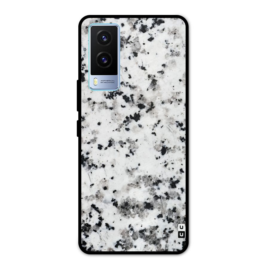 Charcoal Spots Marble Metal Back Case for Vivo V21e 5G